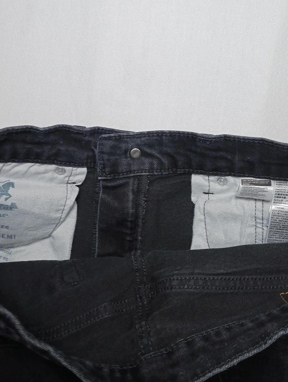 Levi's 506 Mens Comfort Straight Jeans 36X32 Black Denim High Stretch